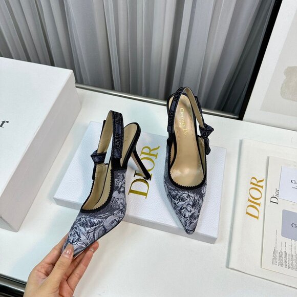 Dior Floral Heels – Elegant Designer Statement Shoes - Picture 5 of 7